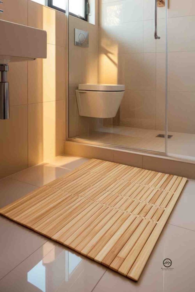 Decorate with a Bamboo Bath Mat
