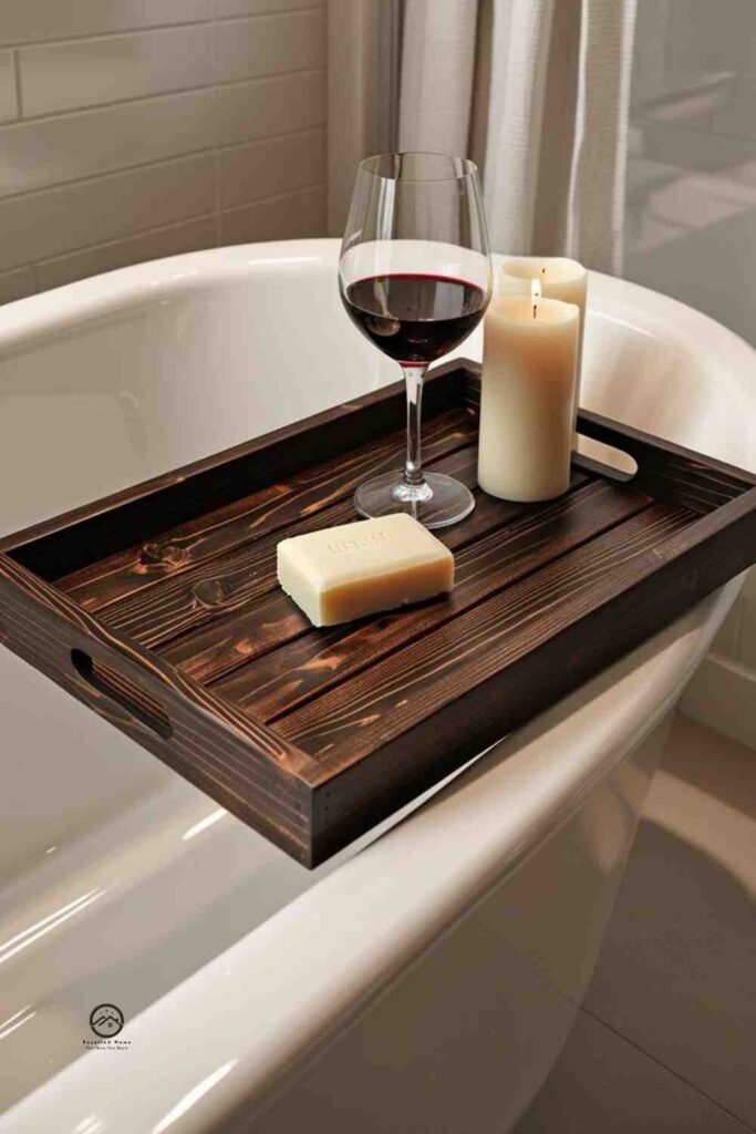 Display a Wooden Bath Tray