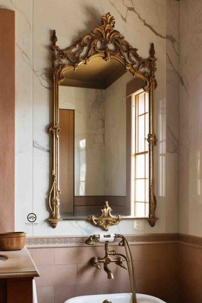 Incorporate a Vintage or Ornate Mirror