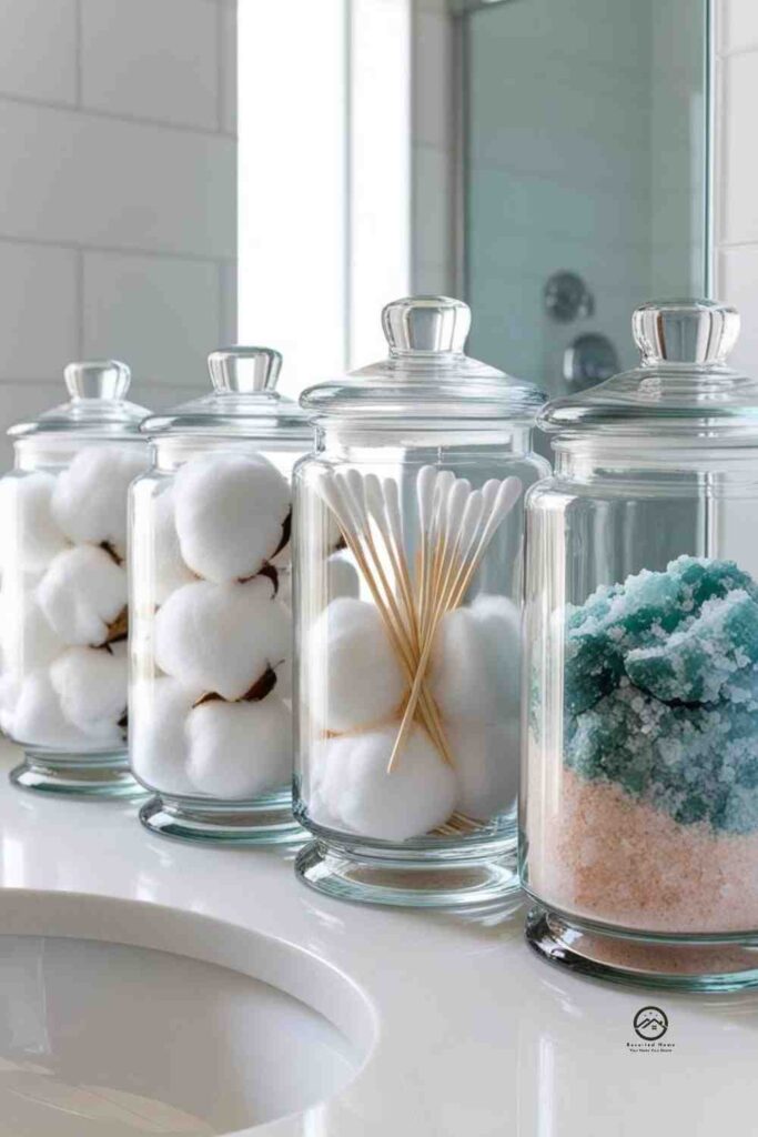 Use Transparent Jars for Essentials