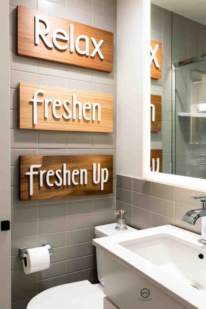 Add Personalized Bathroom Signs