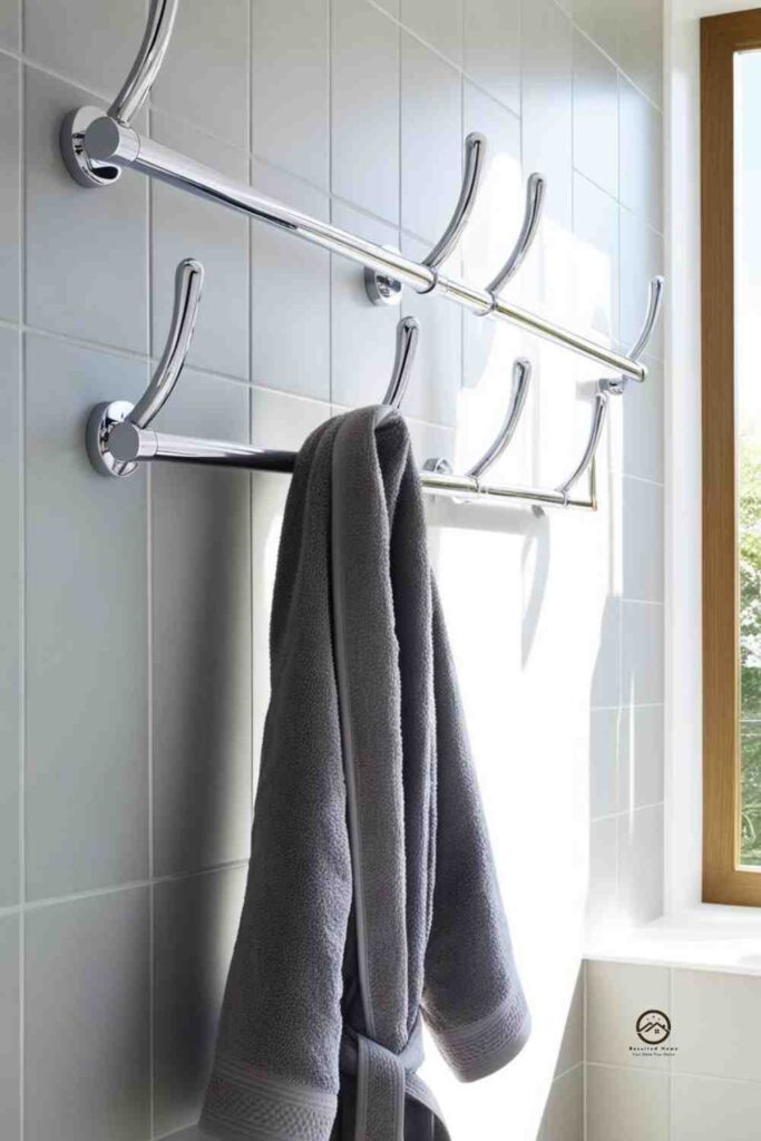 Use Decorative Hooks for Towels and Robes