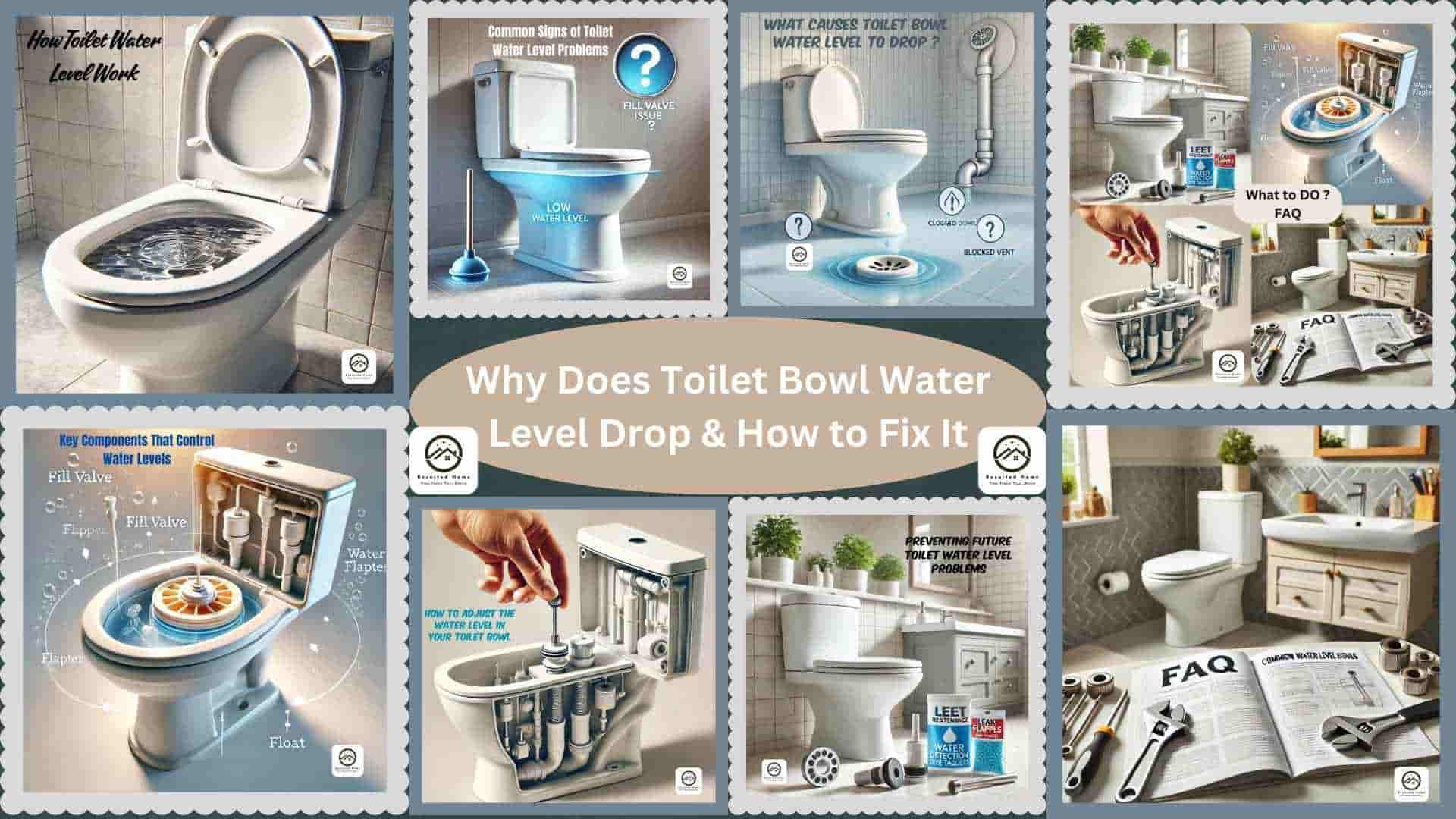 Why Does Toilet Bowl Water Level Drops & How to Fix It