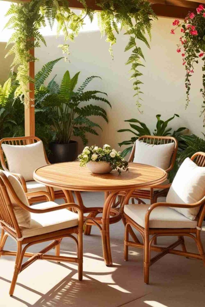 Patio Chair and Table Sets: Rattan, Wood, and Foldable