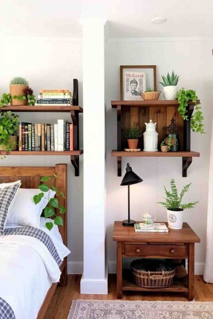 Handmade Wooden Shelves for a Rustic Charm