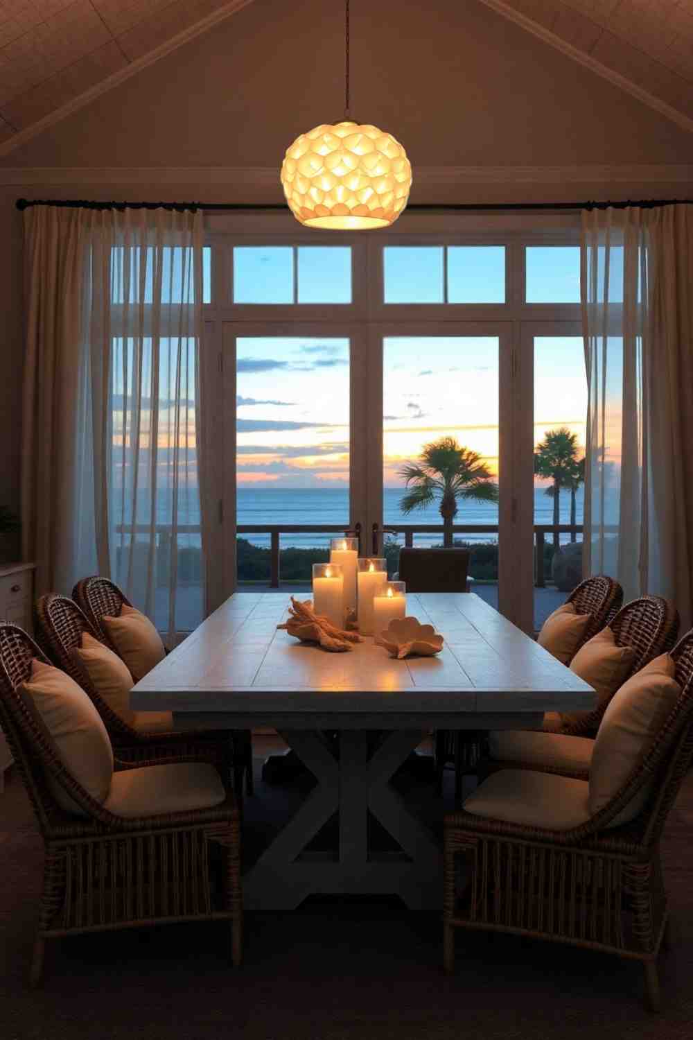 39+ Coastal Dining Room Lighting Ideas For Beachy Space