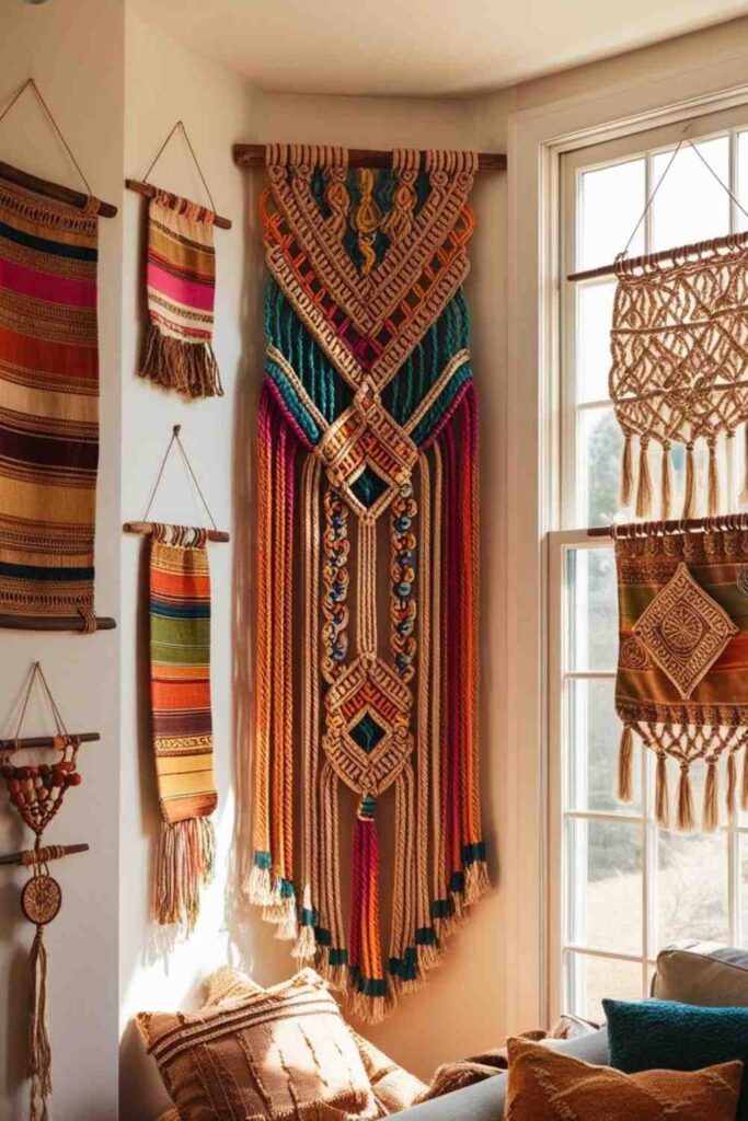 DIY Fabric or Macramé Wall Hangings
