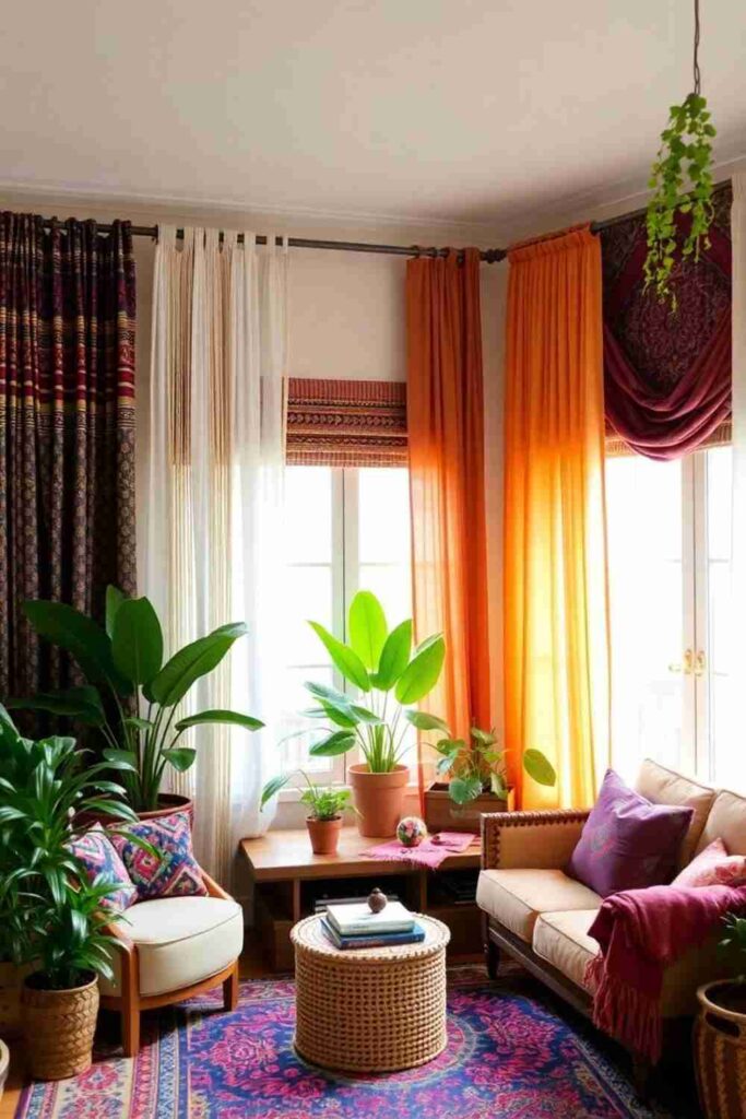 Boho Curtains Living Room