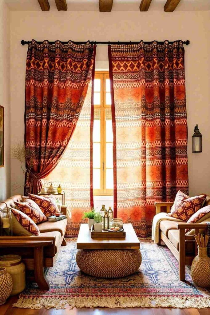 Boho Curtains Living Room