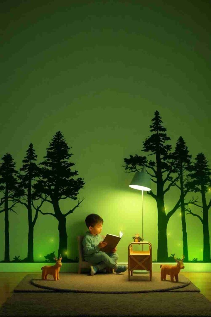 Boys room wallpaper