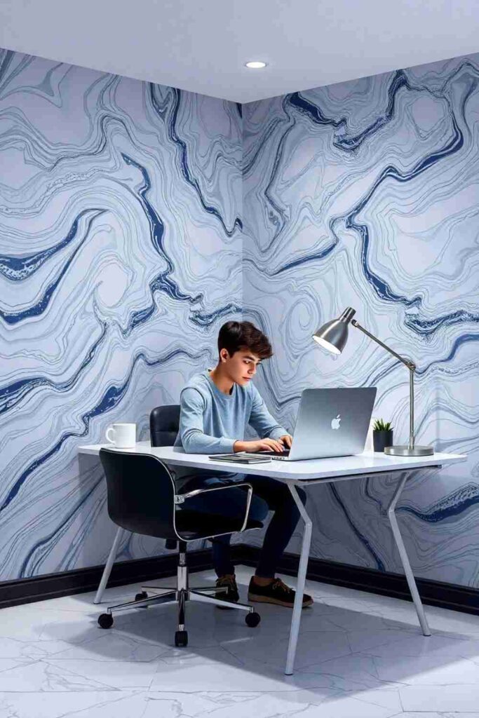 Boys room wallpaper