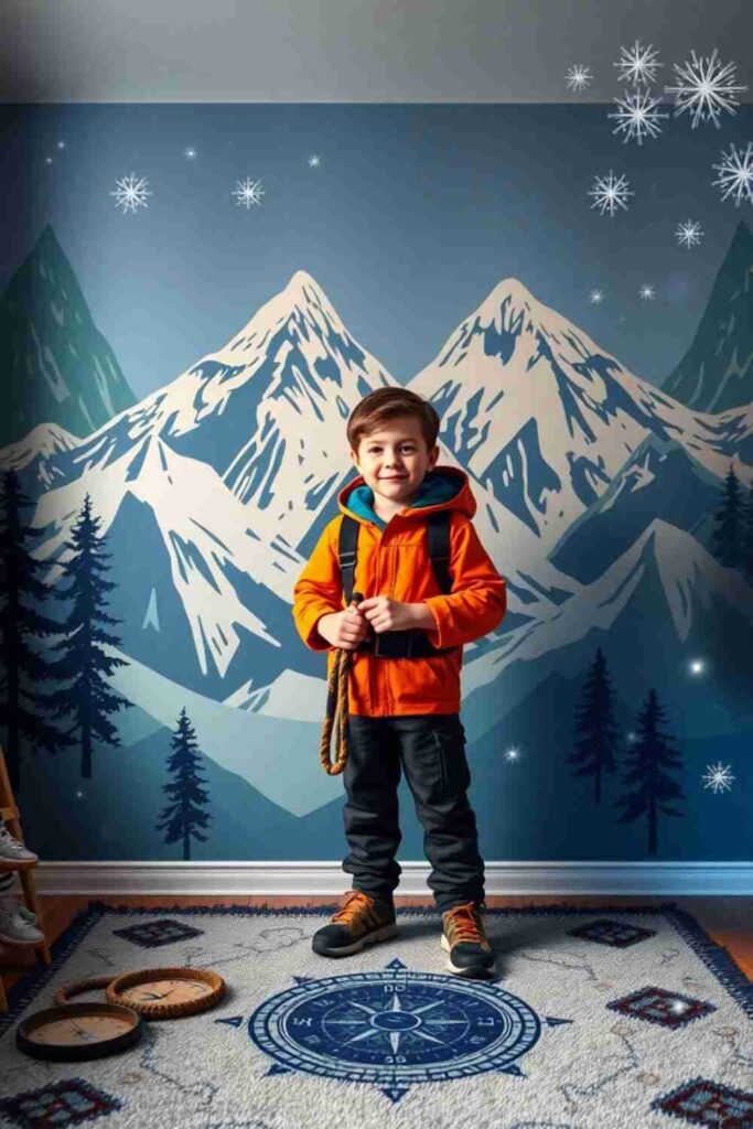 Boys room wallpaper