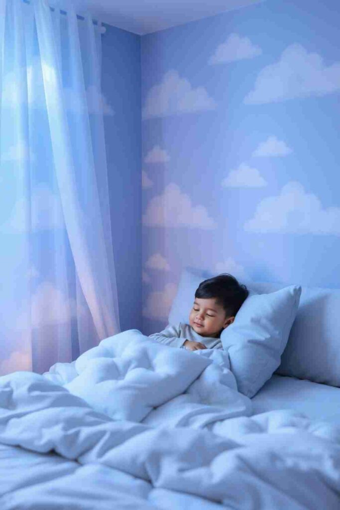 Boys room wallpaper