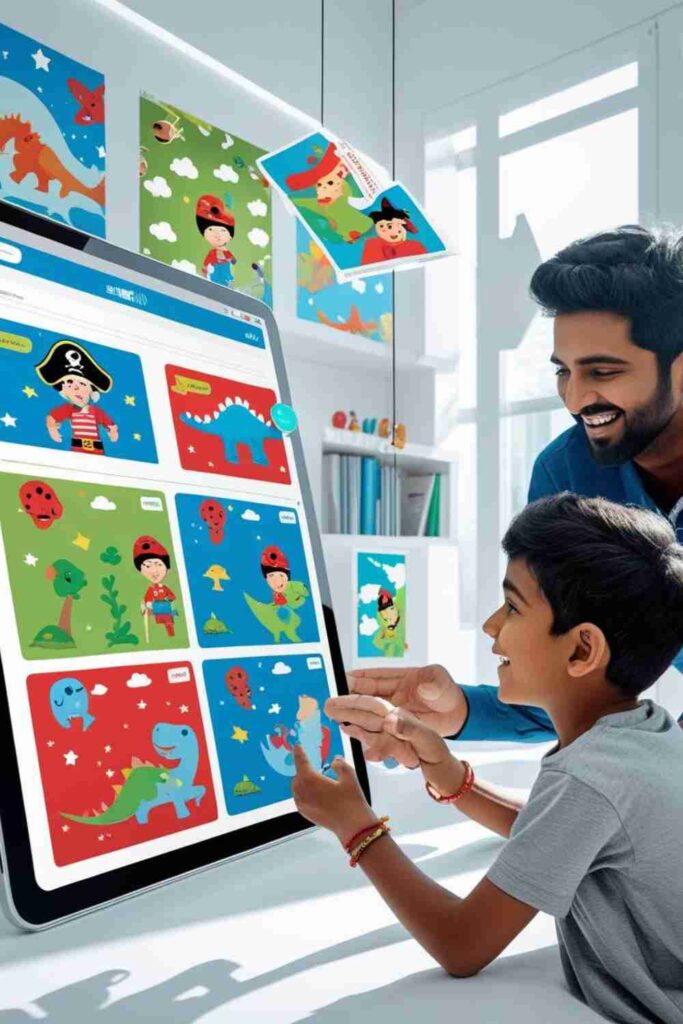 Boys room wallpaper