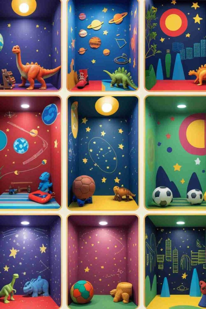 Boys room wallpaper