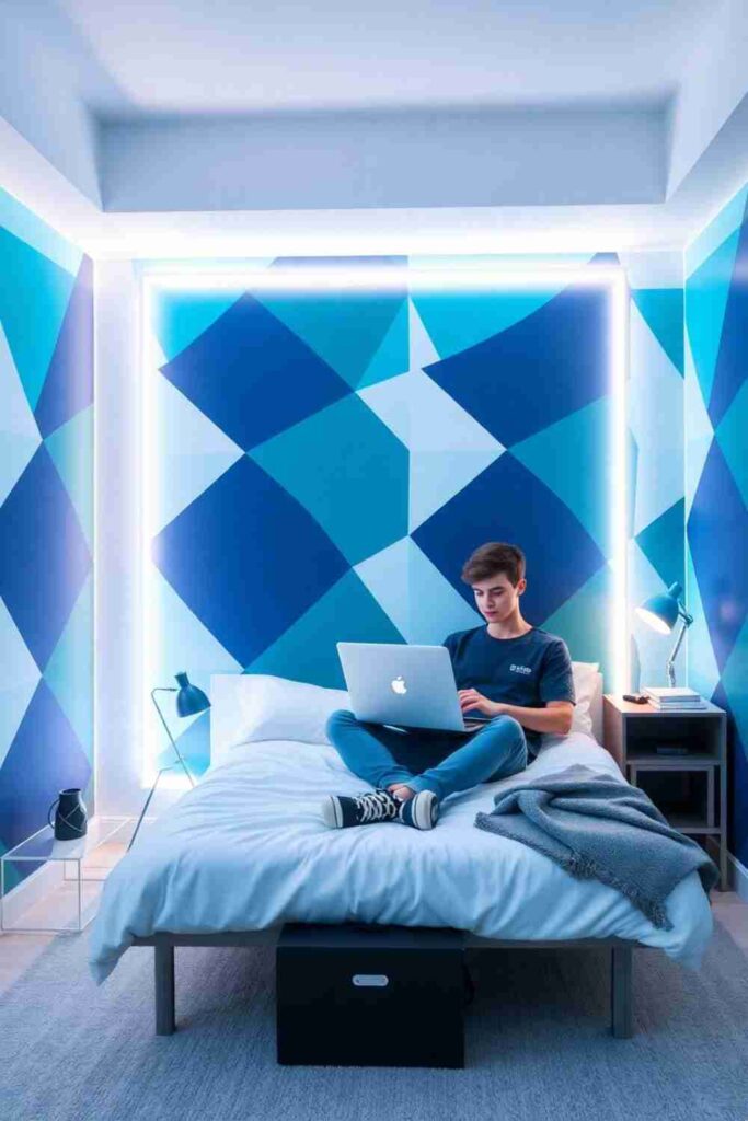 Boys room wallpaper
