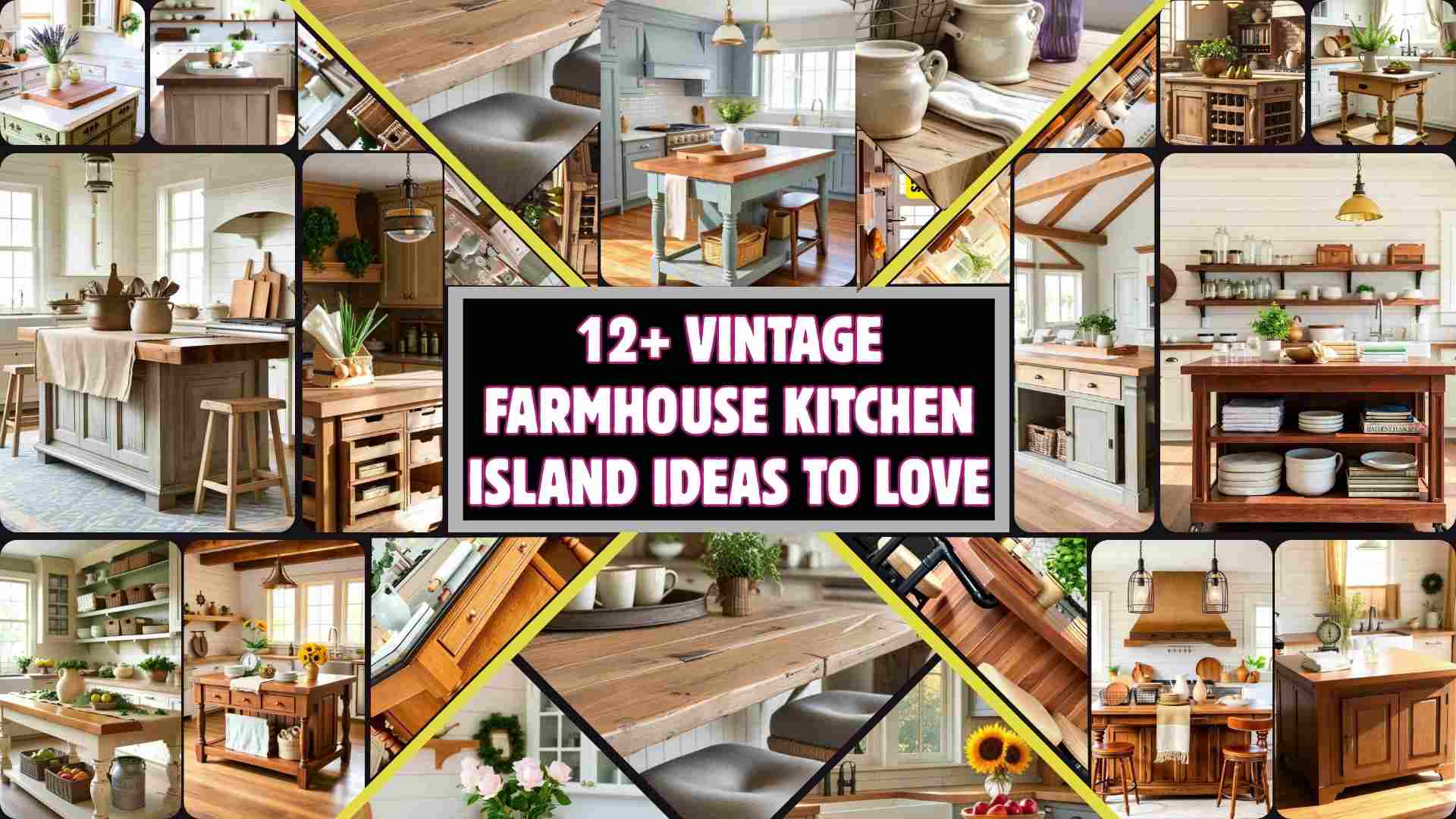 Vintage Farmhouse Kitchen Island