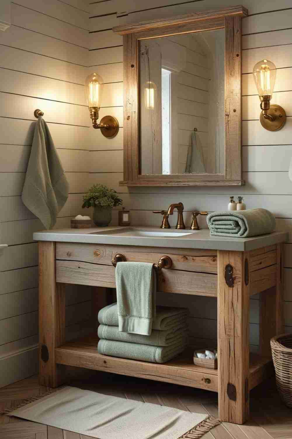10+ Beautiful Rustic Vanities for Bathrooms - Besuited Home