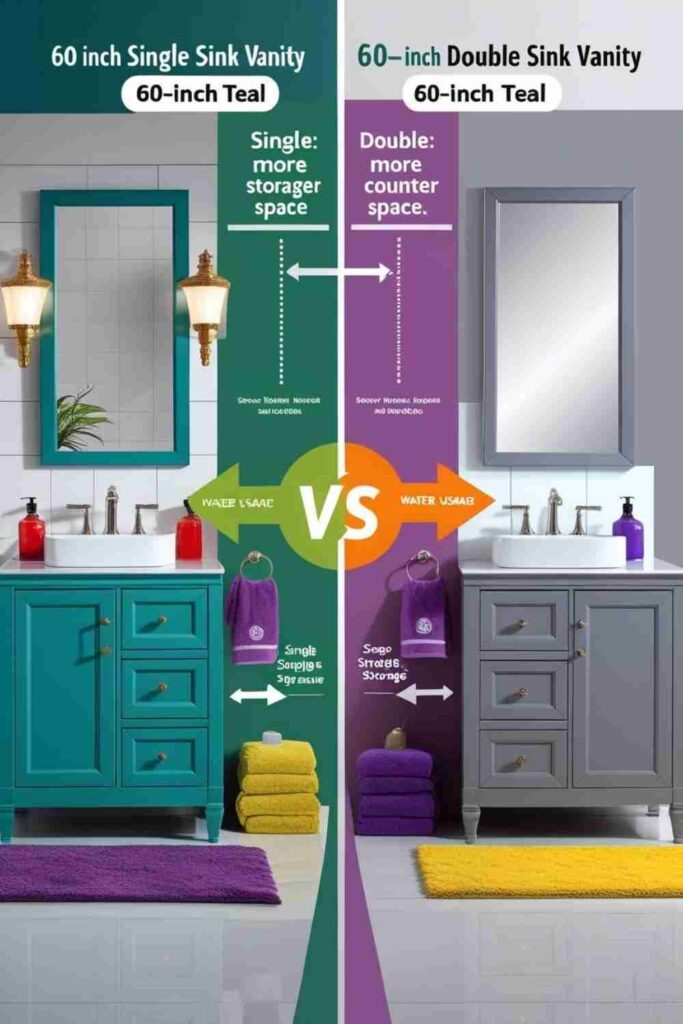 60 Inch Bathroom Vanity Single Sink